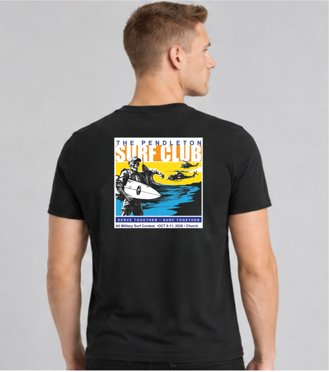 2026 Pendleton Surf Club Contest Promo Shirt Black Back Unisex